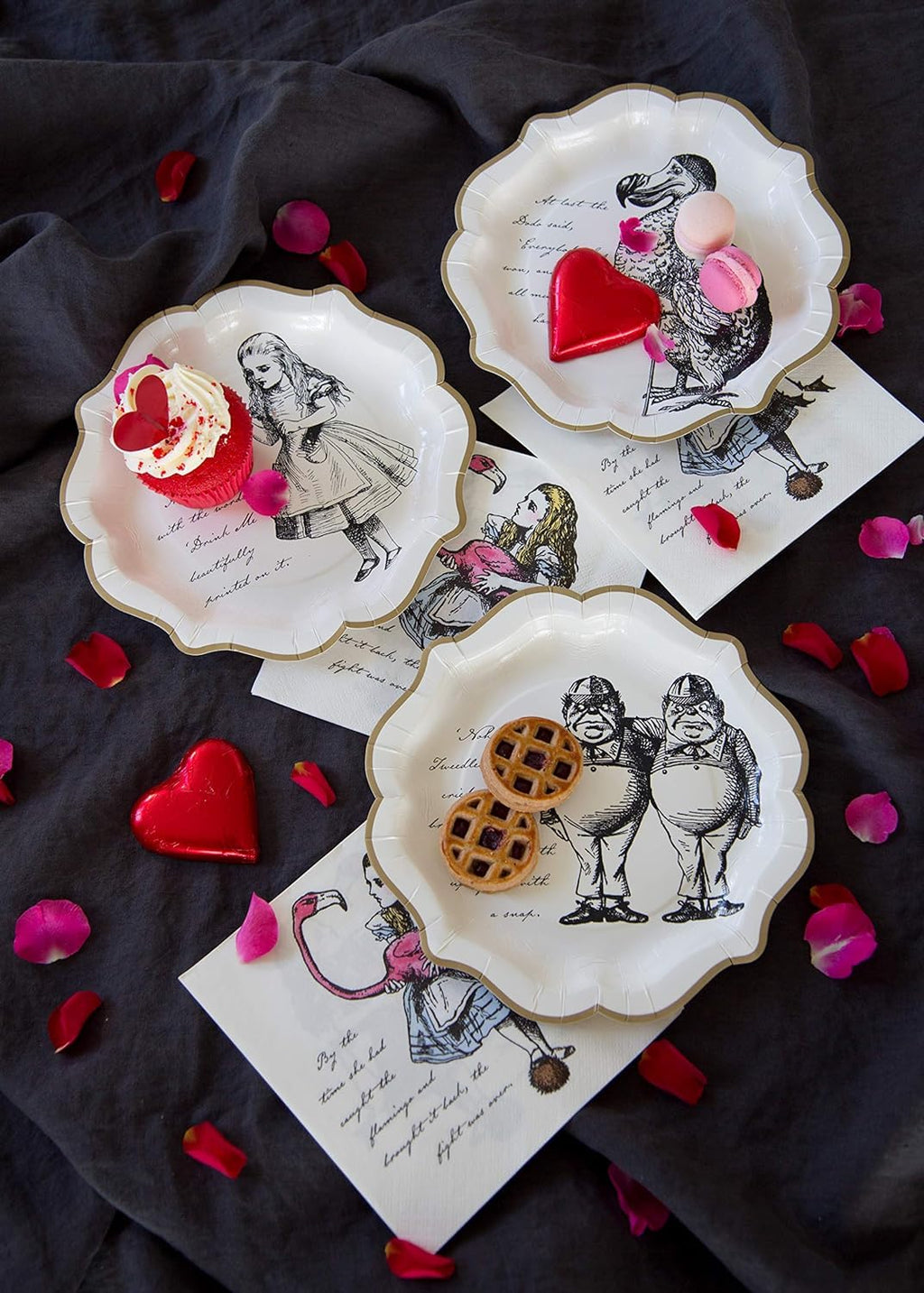 Talking Tables 144 x Alice In Wonderland Themed Disposable Paper Plates, Bulk Pack, Mad Hatter Tea Party Table Decorations Birthday, Baby Shower, Cream Tea, Mother’s Day, Wedding – Size 9’