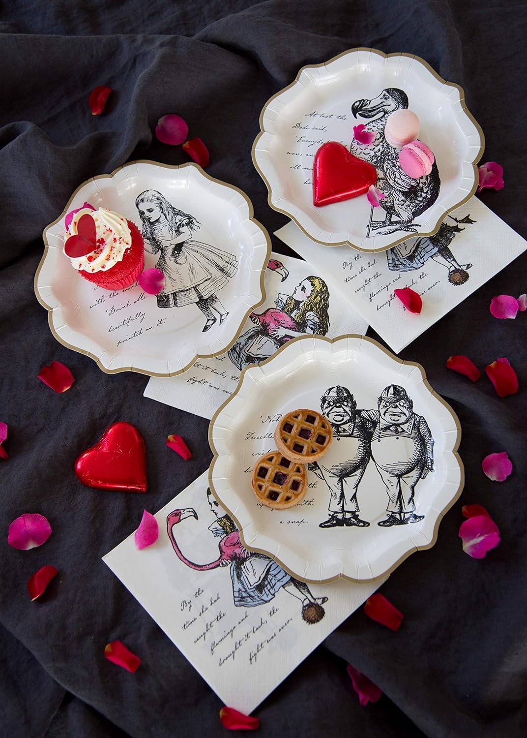 Talking Tables 144 x Alice In Wonderland Themed Disposable Paper Plates, Bulk Pack, Mad Hatter Tea Party Table Decorations Birthday, Baby Shower, Cream Tea, Mother’s Day, Wedding – Size 9’
