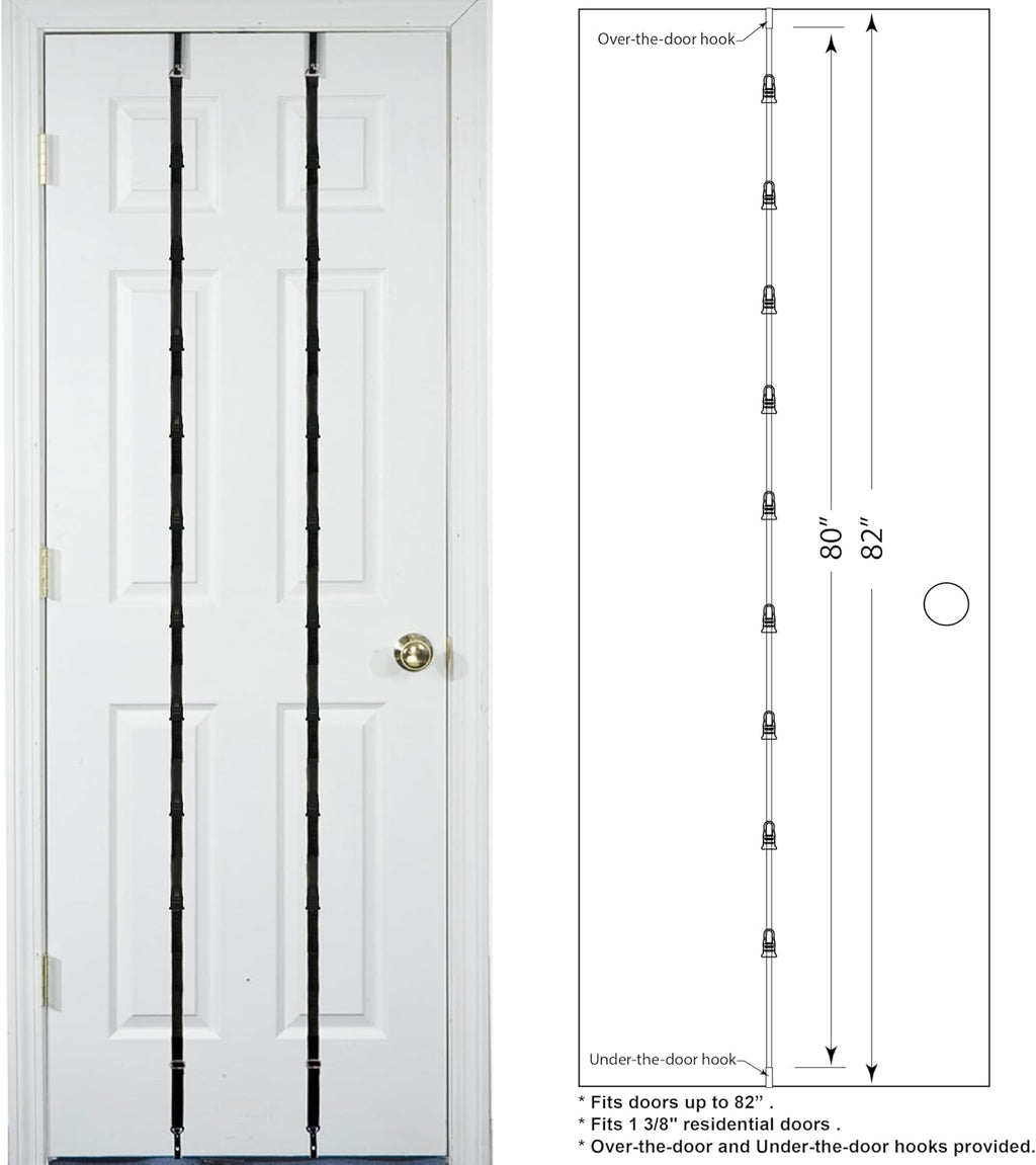 Perfect Curve CapRack - Over-The-Door Hat Organizer for 18-36 Baseball Caps | Black