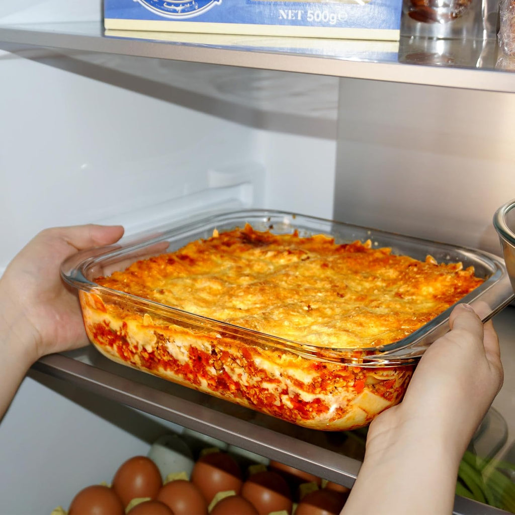 Square Glass Baking Dish by [Brand Name] - 9x9in, 2.4QT Oven Safe Baking Pan