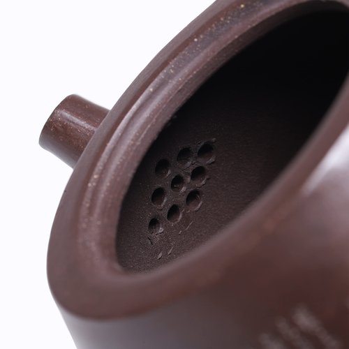 SILINE Zisha Large Tea Pot 14.2 Oz,Chinese Genuine Yixing Clay HandmadeTeapot with Filter,Infuser Kung Fu Loose Leaf Tea Maker -Zini Purple Clay