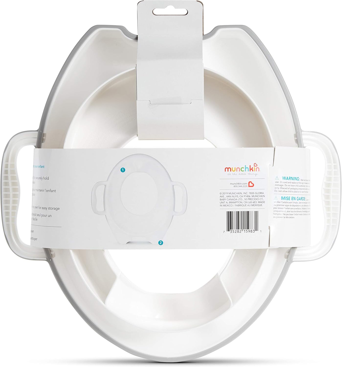 Munchkin® Sturdy™ Potty Training Seat - Comfortable & Secure Design | Grey Color