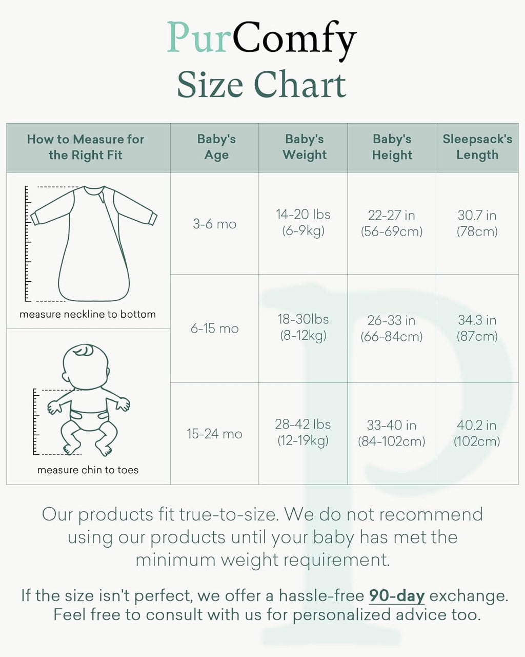 PurComfy Baby Bamboo Viscose Wearable Sleeping Bag - Supersoft 1.0 TOG Long Sleeve Blanket
