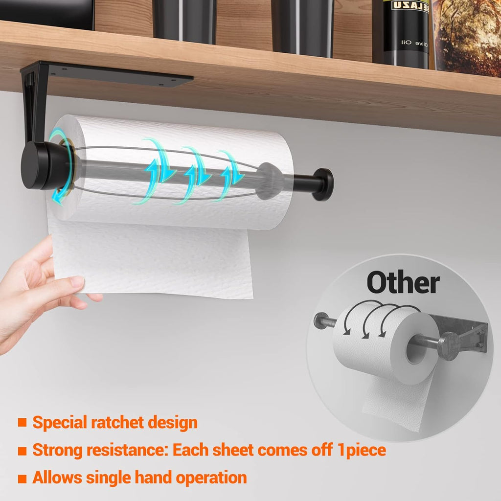 Paper Towel Holder - No Drilling Design for Bathroom, Kitchen & Dorm | Easy Installation