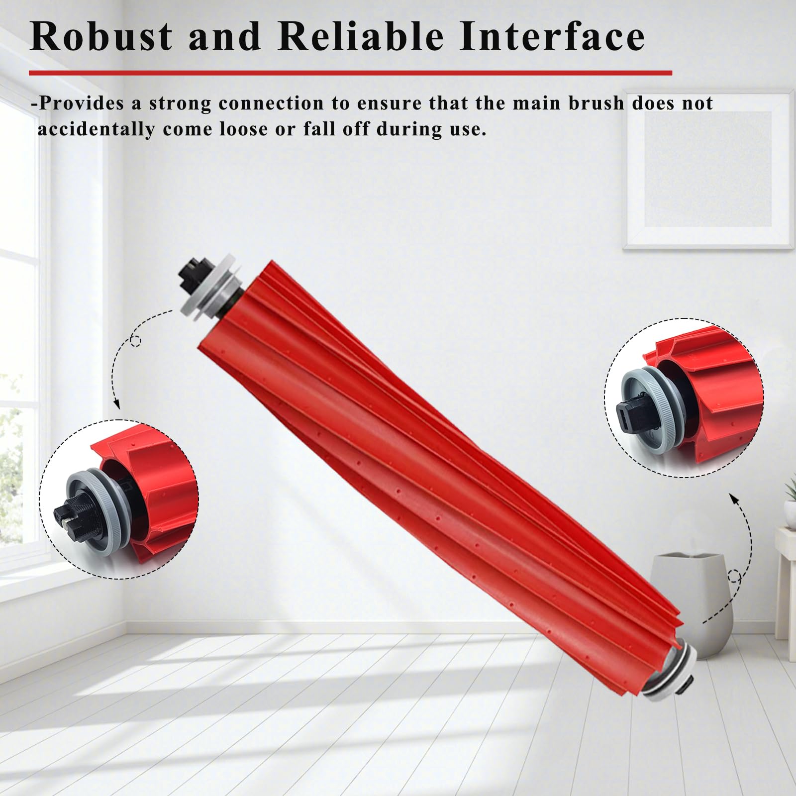 Soniicmomo Rubber Main Brush Compatible with Roborock Q Revo/S7/S7+/S7 MaxV/S7 MaxV Plus/T7S/T7S Plus/Q7/Q7 +/Q7 Max/Q7 Max+/Qrevo Pro/Qrevo S/Qrevo Plus Robot Vacuum Cleaner