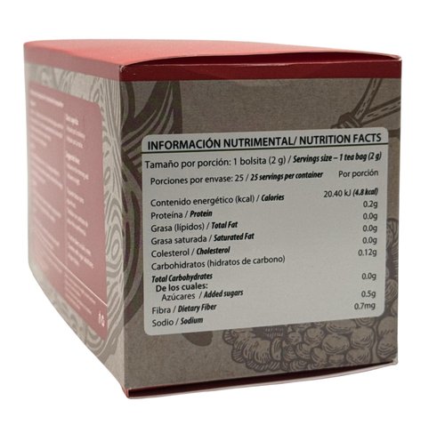 Frutos Rojos Te (Red Fruits Tea) – 100% Natural, Vegan | 25 Tea Bags