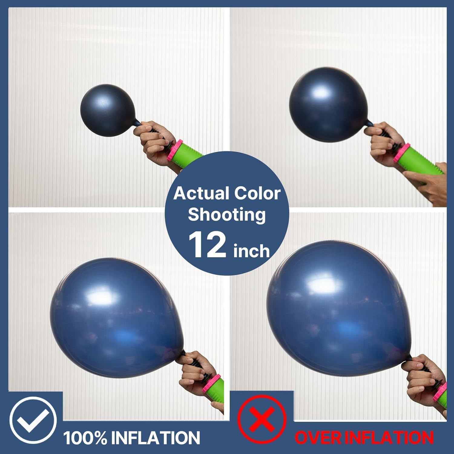 PartyWoo Navy Blue Balloon Arch Kit - 127-Piece Set in Various Sizes for Graduation, Weddings & Birthdays