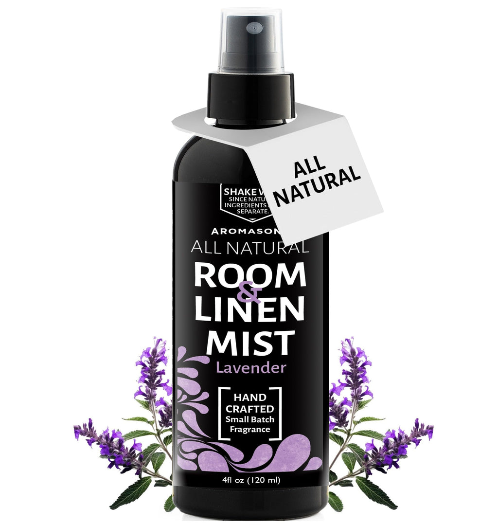 Aromasong All Natural Lavender Spray for sleep - Room & Linen Spray for Pillows and Sheets - Lavender Bed Spray Home Air Freshener & Deodorizer - Calming Essential Oil Spray for Sleeping…