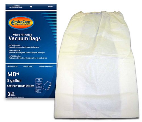 EnviroCare Replacement Micro Filtration Vacuum Cleaner Dust Bags made to fit Modern Day 12 Gallon Central Vacuums 3 Pack