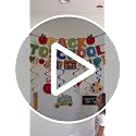 Happy First Day of School Banner Set - Glitter Decor & Hanging Swirls