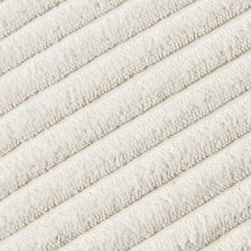 Fancy Homi Boho Decorative Throw Pillow Covers - Soft Corduroy Cushion Case Set (Pack of 2, 18x18 Inch, Cream)
