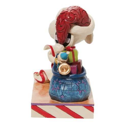 Enesco Jim Shore Peanuts Santa Snoopy with Christmas List and Toy Bag Figurine, 3.97 Inch, Multicolor