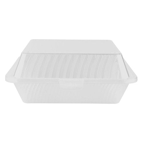 GET EC-10-1-CL Single Entree Take-Out Food Container, 9"x 9", Clear (Set of 12)