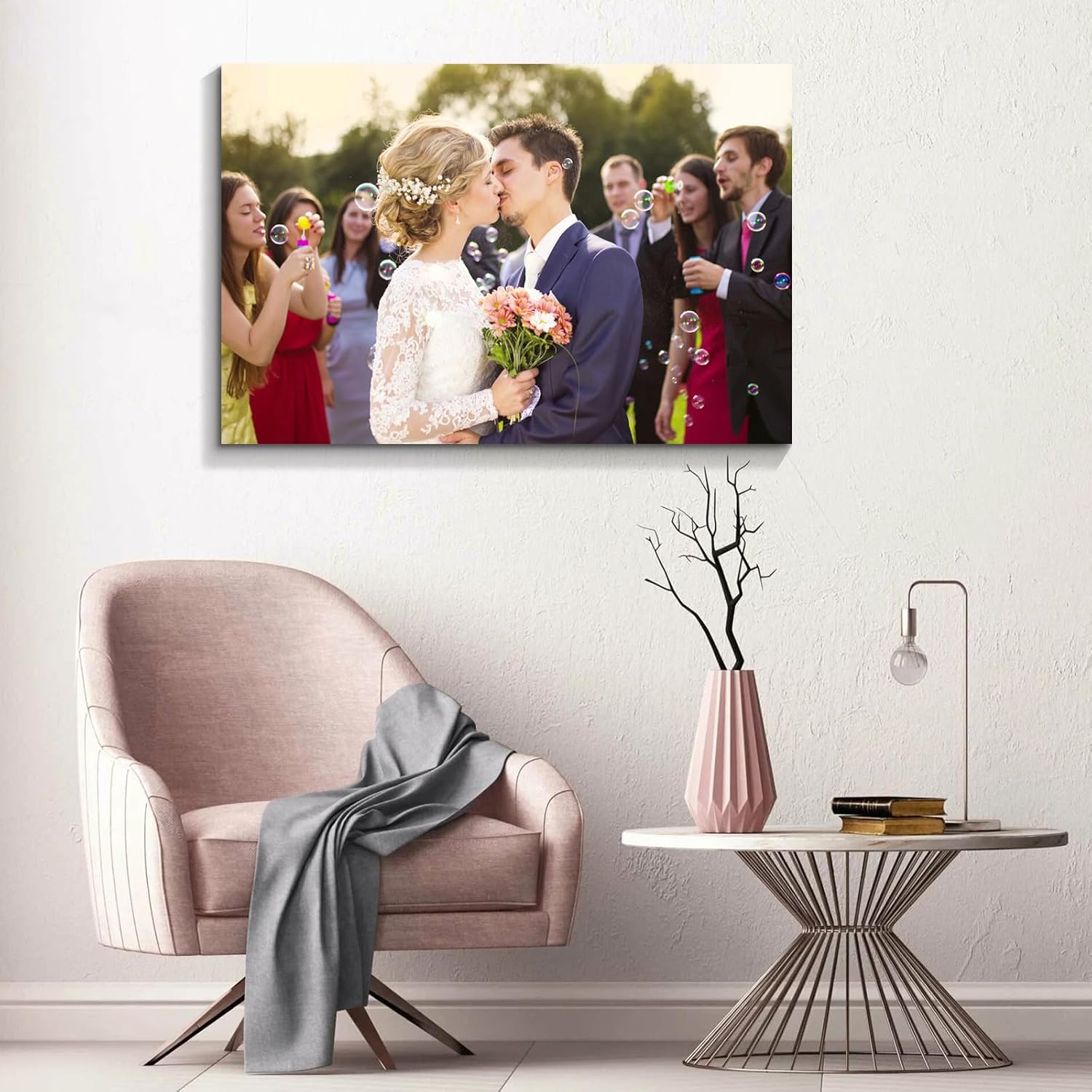 Wewejia Custom Canvas Prints - Personalized Photo Art for Weddings & Family | 36x24 Inch Easy to Hang