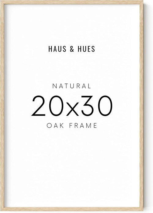 HAUS AND HUES Picture Frame - 20 x 30 Inches Beige Wood | Lightweight Design for Vertical & Horizontal Display