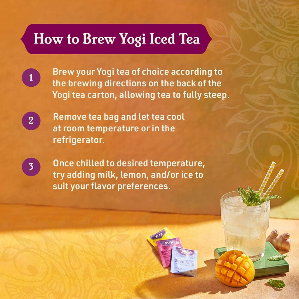 Yogi Tea Mango Ginger - 16 Bags per Pack (4 Packs) - Organic Ginger Root Tea to Support Healthy Digestion - Contains Antioxidants - Includes Cinnamon Bark, Rooibos Leaf, Mango Flavor & More