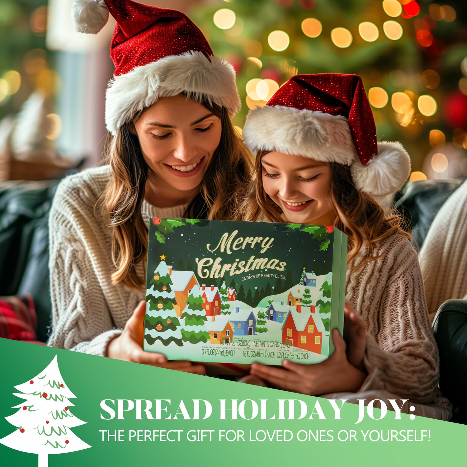 Skiennix Advent Calendar 2025 | 24 Days of Women’s Hand Cream & Spa Gifts Set - Perfect for Christmas