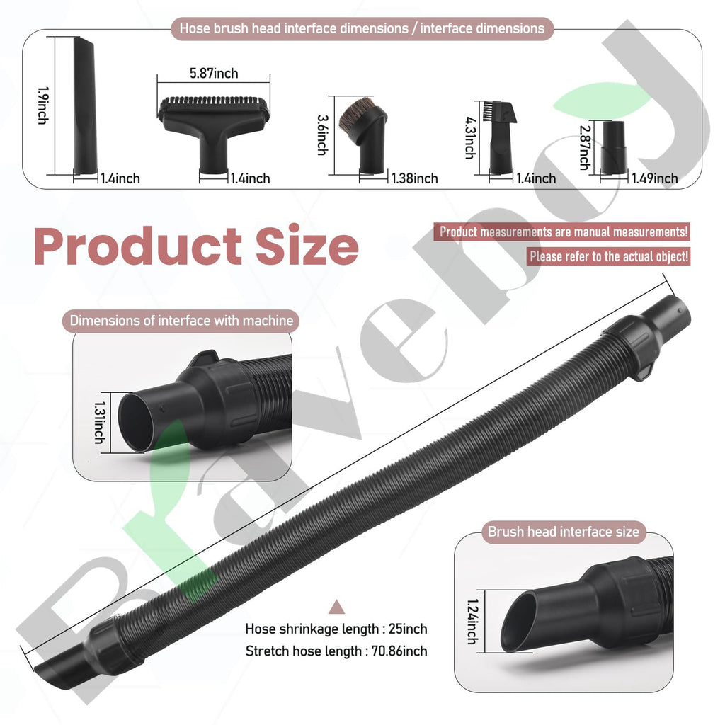 5140128-68 Replacement Hose Assembly And Vac Hose Attachment Kit Compatible with Dewalt Vacuum DCV580 DCV581H DCV580H Models