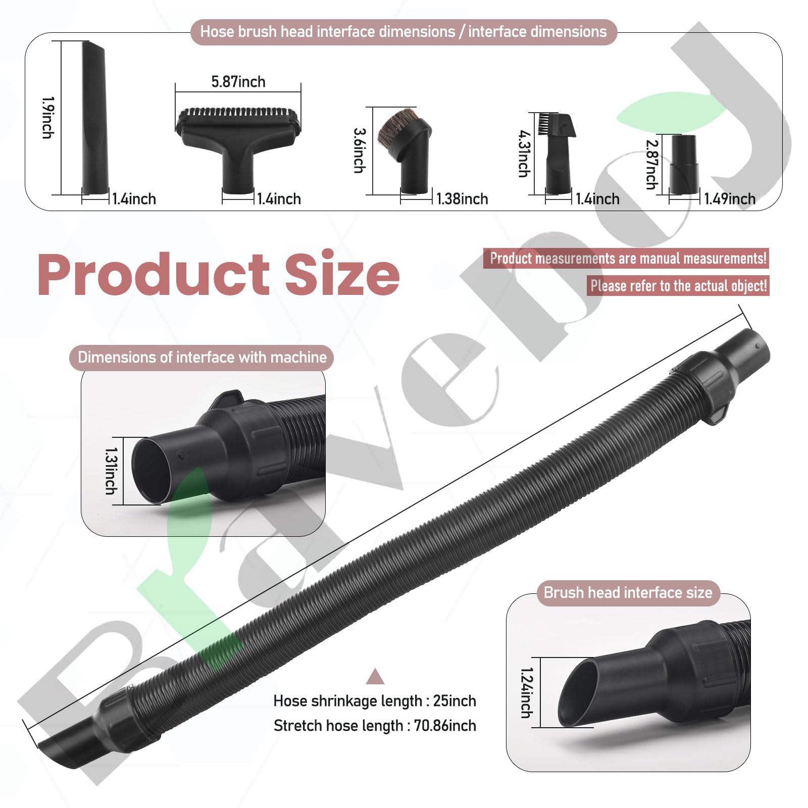 5140128-68 Replacement Hose Assembly And Vac Hose Attachment Kit Compatible with Dewalt Vacuum DCV580 DCV581H DCV580H Models
