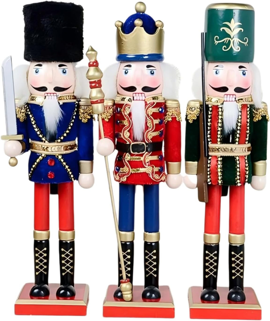 Regine Switzerland 15-Inch Christmas Nutcracker Figure - Hand-Painted Wooden Holiday Decor