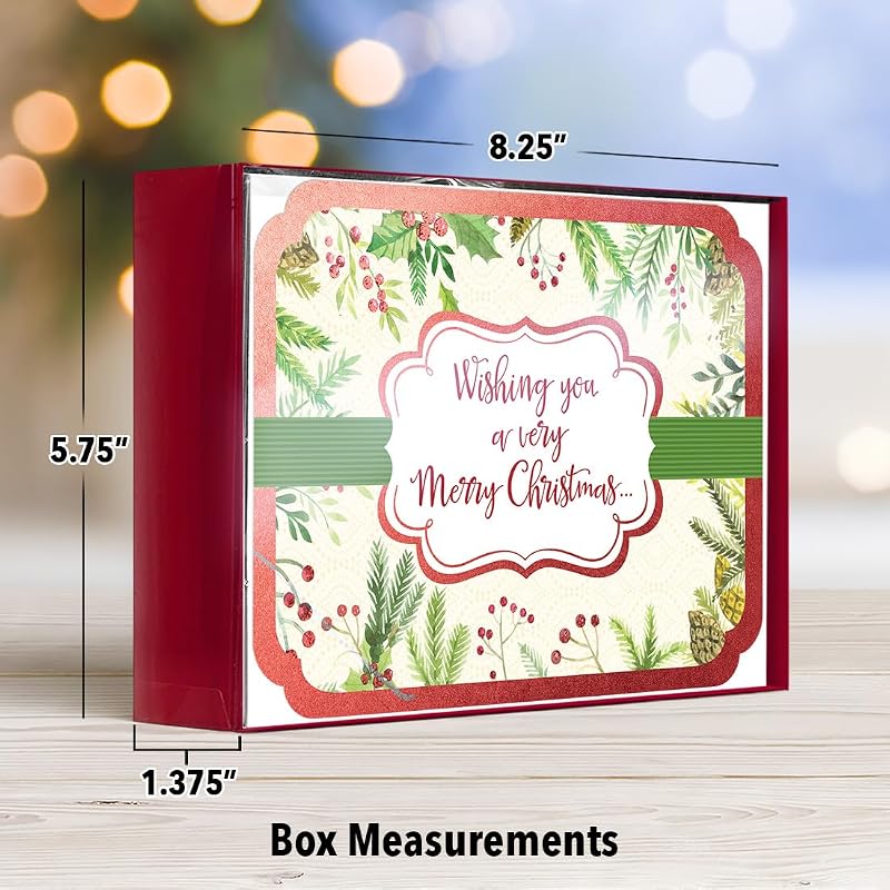 Very Merry Christmas Boxed Cards - 15 Holiday Greeting Cards with Envelopes (Designer Greetings) Variation: Very Merry Christmas+15 Boxed Cards