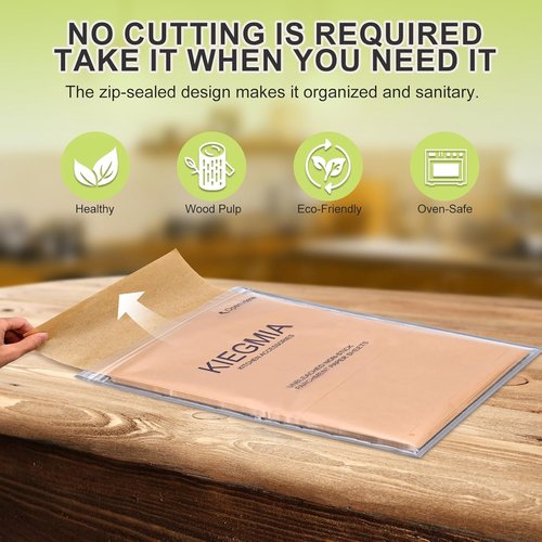 120 PCS Unbleached Parchment Paper Sheets by [Brand Name] - Precut Non-Stick for Baking & Cooking | 9 x 13 IN