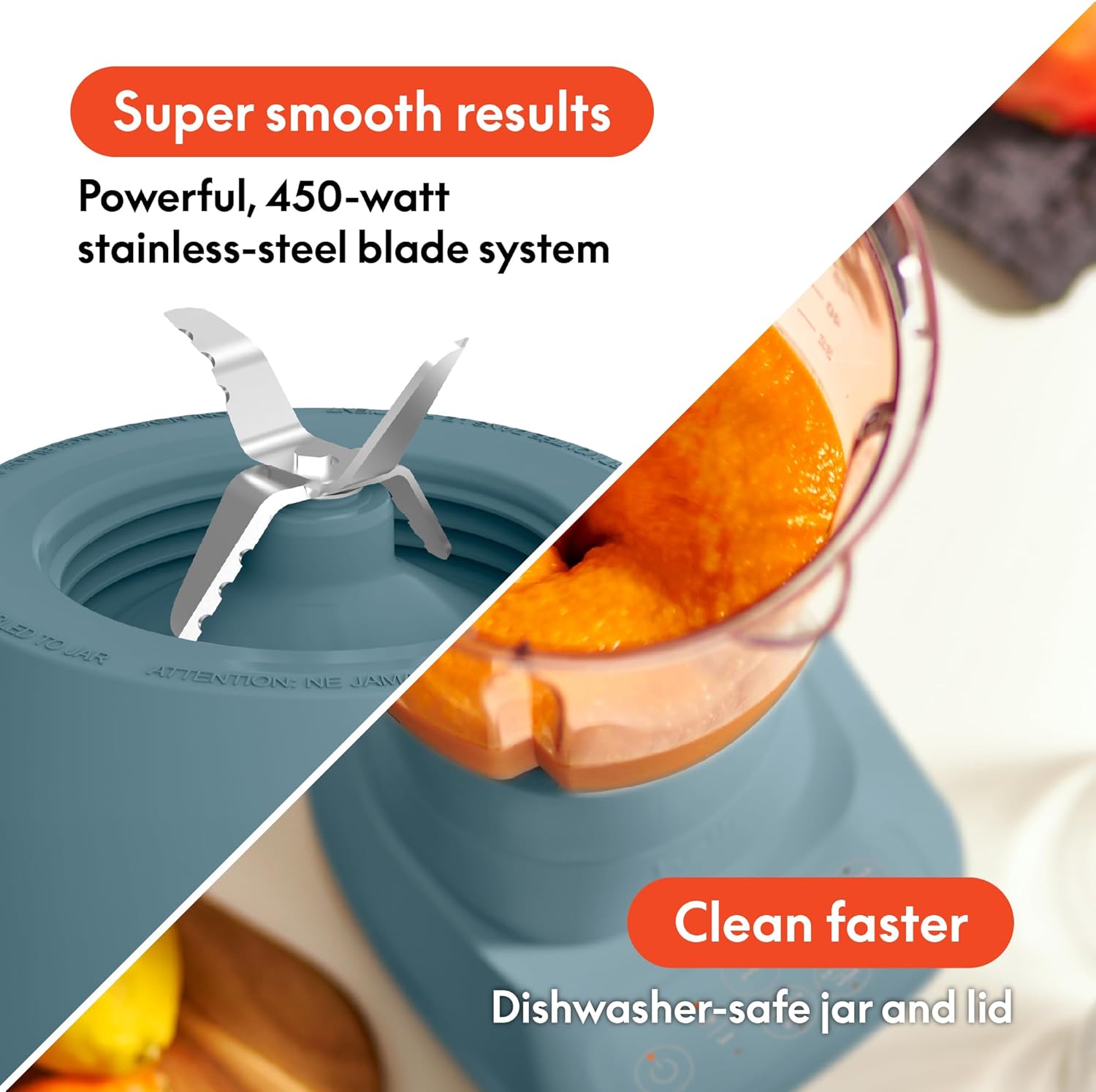 Bella 10-Speed Countertop Blender - Juicer & Smoothie Maker with 48oz Capacity, Slim Design, Dishwasher Safe