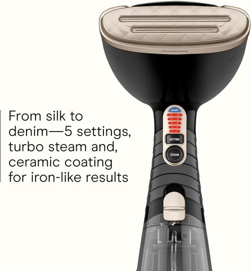 Conair Turbo ExtremeSteam 1875W Handheld Garment Steamer - Portable Design for Strong, Penetrating Steam - Black