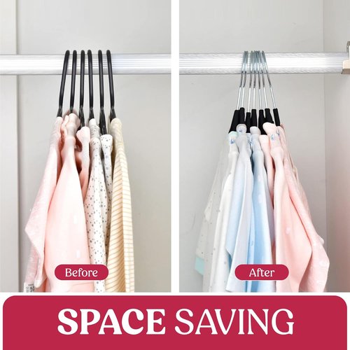 LDC Black Velvet Hangers - Premium Non-Slip Felt Clothes Hangers | 30 Pack with 360° Swivel Hook - Black