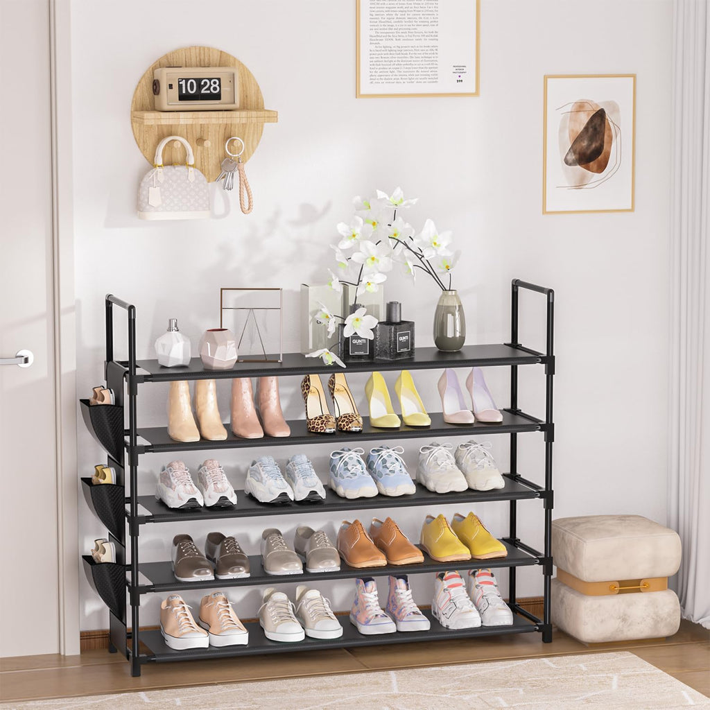 OYREL 5-Tier Shoe Organizer Rack - Space-Saving Shoe Holder for Closet & Entryway | Large Capacity 20-25 Pairs