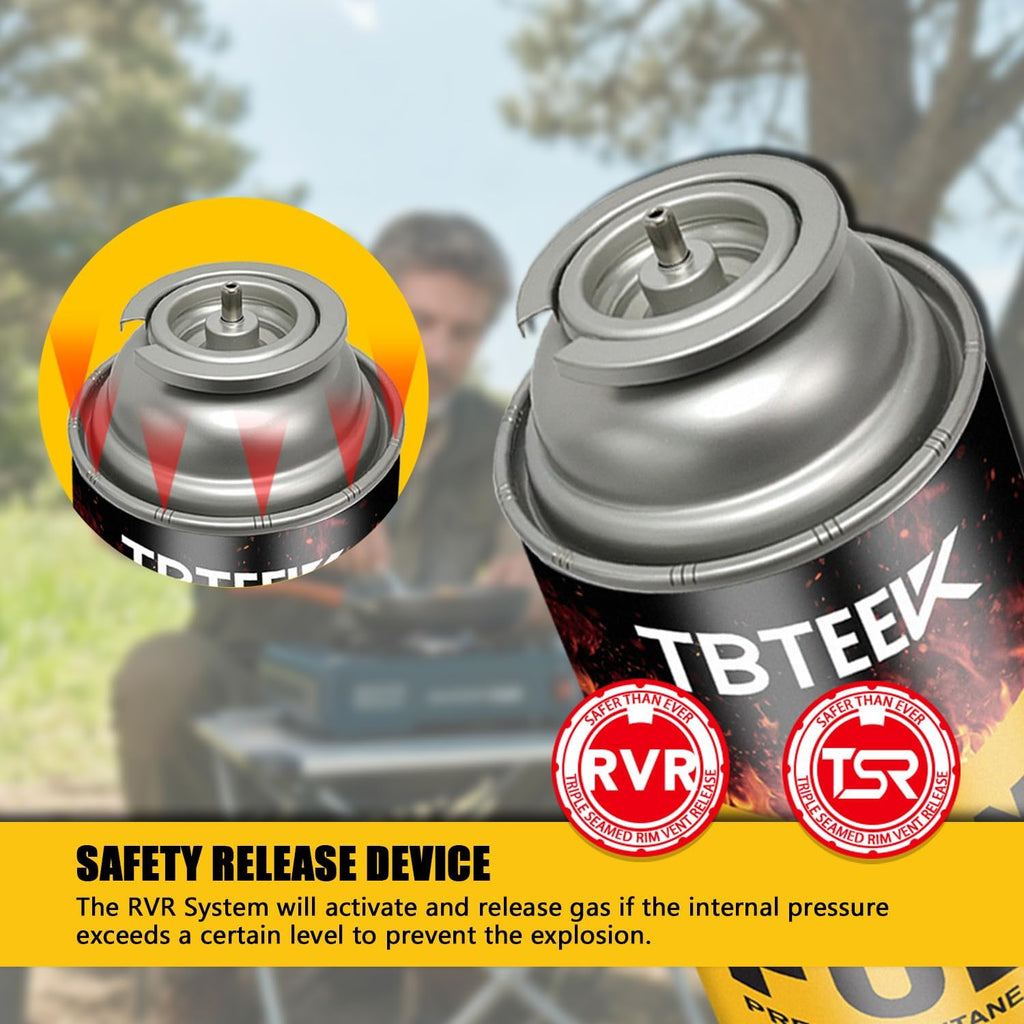TBTeek Butane Fuel Canister - 8 Oz Premium Pure Refined Butane Gas for Kitchen Torch & Camping Use