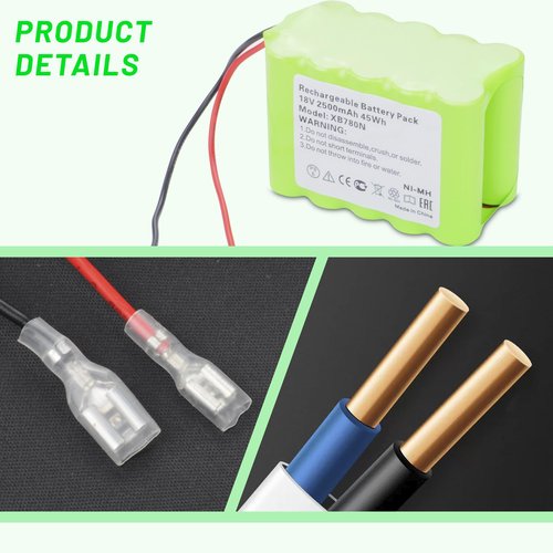 FSANXF for Shark XB780N Replacement Battery SV780 XB780N, SV780, SV760, SV780N, SV780_N, SV780_N_14 Series Cordless Handheld Vacuum Battery 18V 2500mAh