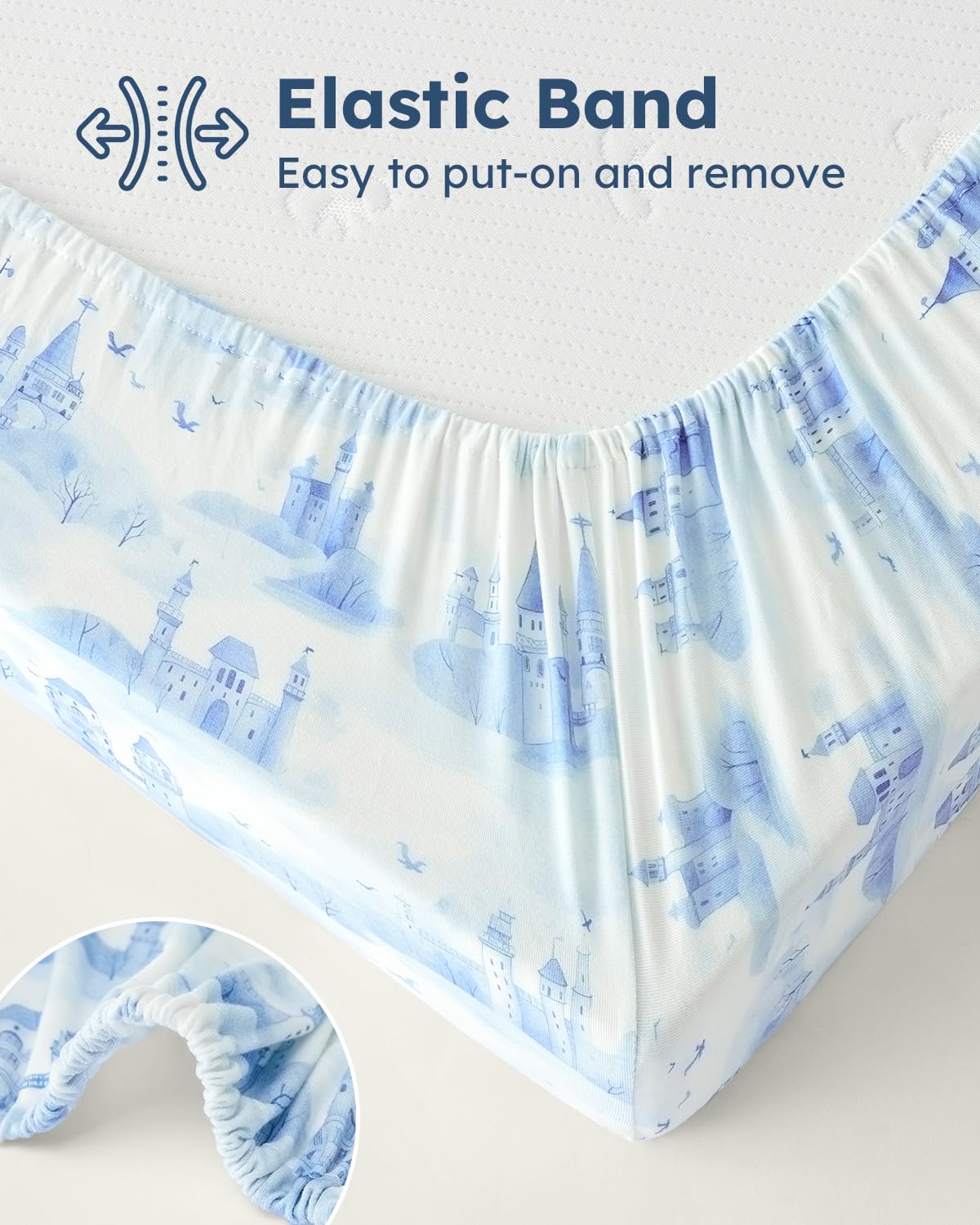 Yoofoss Baby Crib Sheets Viscose Derived from Bamboo, 2 Pack Fitted Crib Sheet for Girls Boys, Soft and Breathable Toddler Bed Sheets for Standard Crib and Toddler Mattress 52x28in
