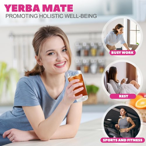 VitaCoeur Yerba Mate Instant Tea Powder with Nootropics, Yerba Mate Tea Supports Energy, Focus and Gut Health-Clean Energy & Boost Brain Fog Buster| Sugar-free Yerba Magic | Peach Mango Flavor-30 Servings