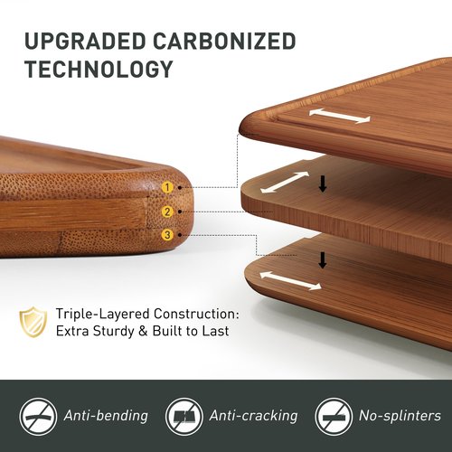 4 Packs Bamboo Cutting Board Set with Holder Over Sink Chopping Board Christmas Xmas Birthday Day Gifts Ideas Grandmother Gigi Granny Nana Glamma Mawmaw Yaya Abuela Abuelita Mamaw Mimi Nonna Oma Meme