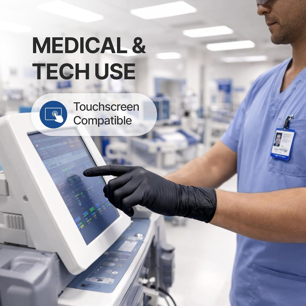 Schneider Vinyl Synthetic Exam Gloves - 4 Mil Latex-Free Disposable Gloves for Medical & Food Prep