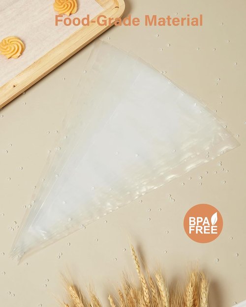 Kootek 12" Disposable Piping Bags - 100 Anti-Burst Thick Icing & Cake Decorating Bags