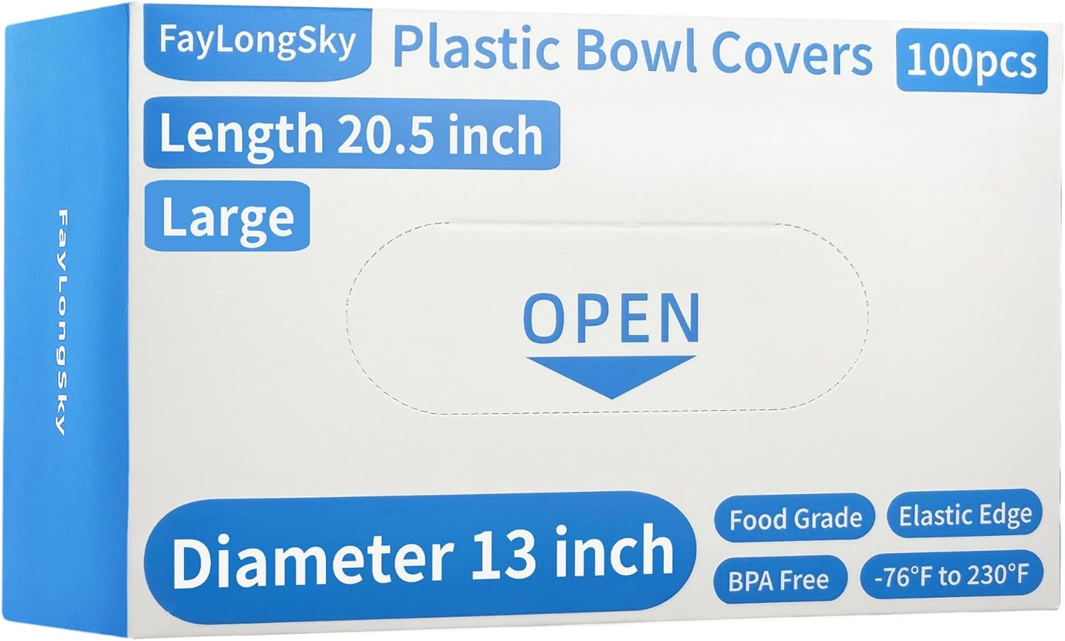 Skiennix Large Bowl Covers - Reusable BPA-Free Plastic Wrap for Food | 13" Diameter for Sourdough Baking
