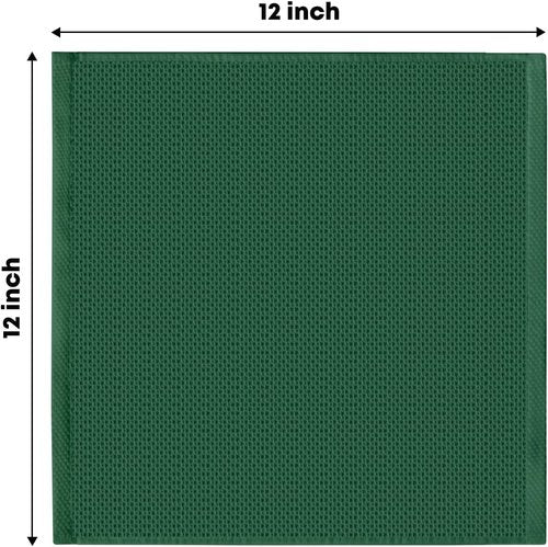 Artoid Mode 100% Cotton Kitchen Dish Cloths - Ultra Soft, Absorbent, Quick Drying | Dark Green, 12x12 Inch, Set of 6