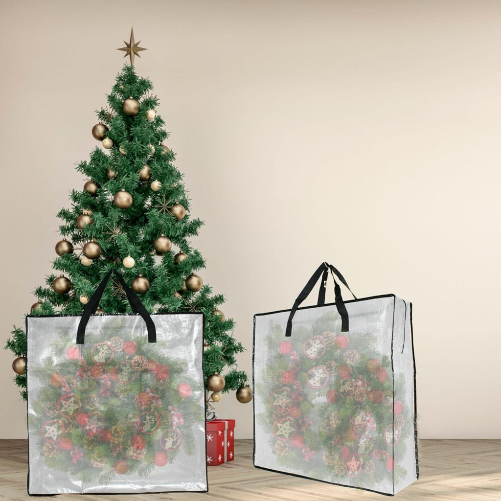 Skiennix Clear Storage Bags - 6 Pack with Zipper & Handles | Ideal for Closet, Moving & Underbed Organization
