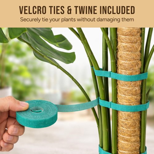 Craft911 Moss Pole Monstera Plant Support - 2 Pack 28” Bendable Stakes for Climbing Indoor Plants
