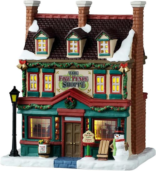 Lemax The Five Pence Shoppe - Lighted Building Decor | Charming Holiday Display #55344