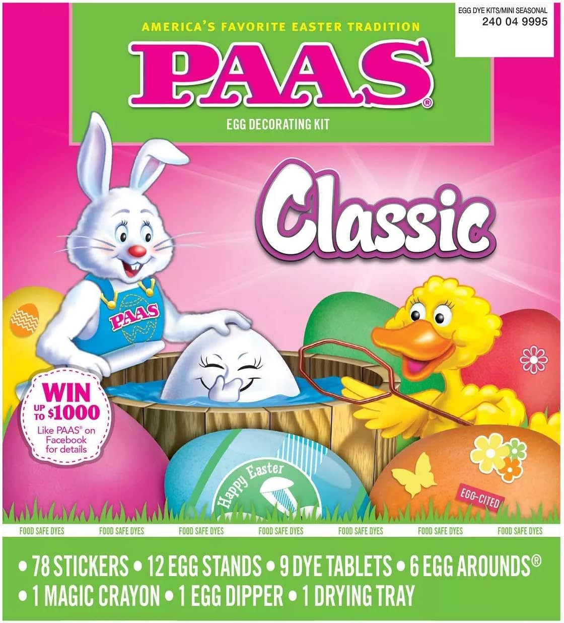 PAAS Classic Easter Egg Decorating Kit - Create Colorful Eggs for Family Fun | Perfect for All Ages