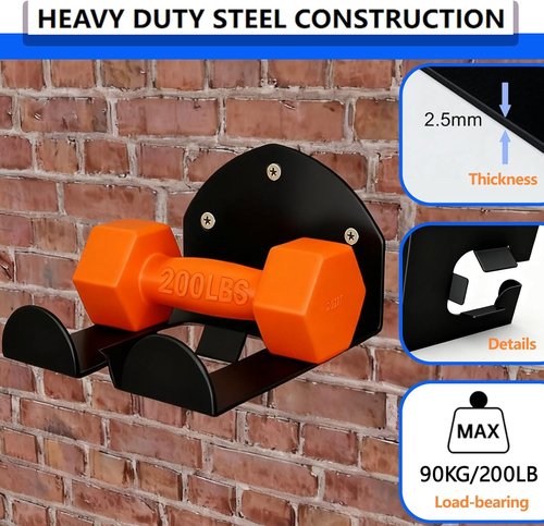 **Garage Organizer - Heavy Duty Wall Hanger for Power Tools | Trimmer Rack, Black, 1 Pack**