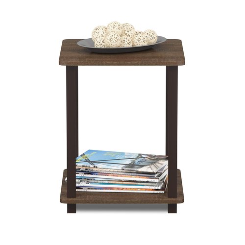 Furinno Simplistic Set of 2 End Table, Walnut/Brown