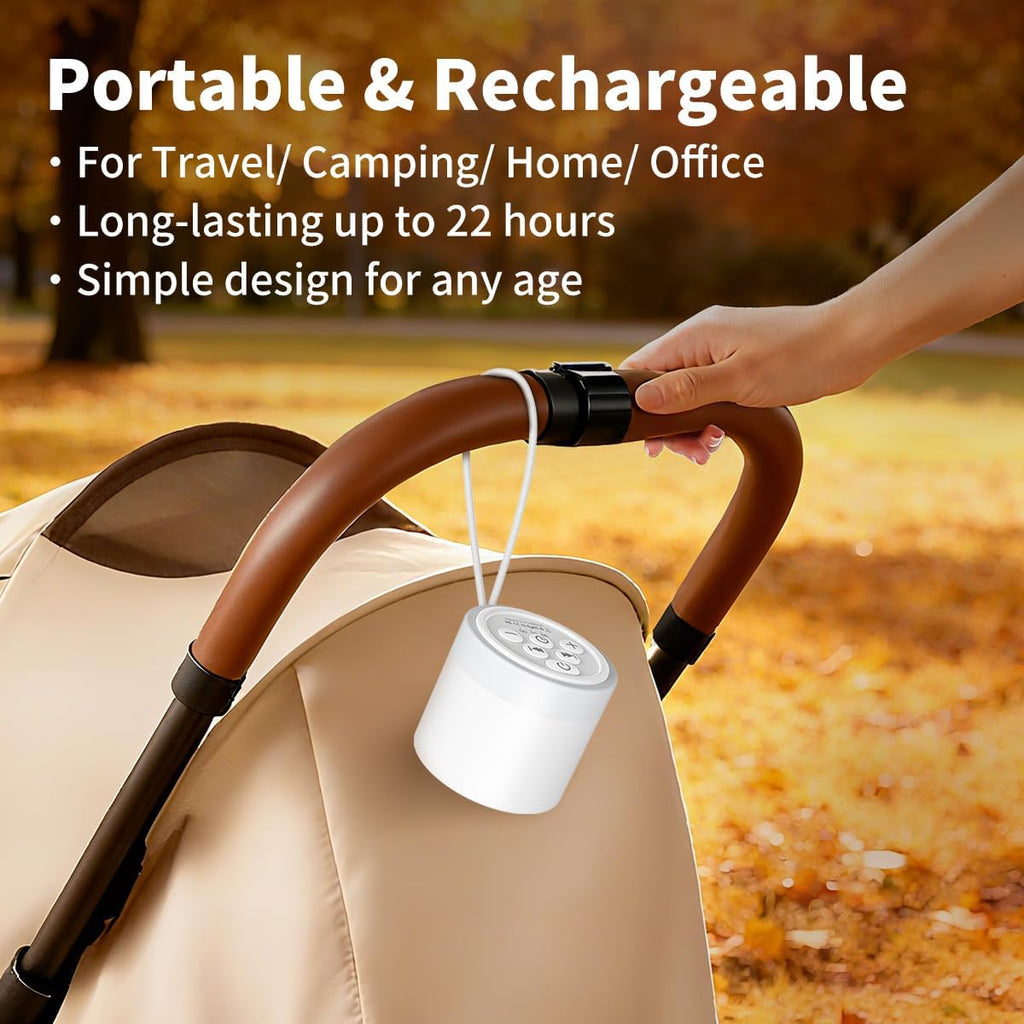 Sound Machine Mini - Portable White Noise Machine with 30 Soothing Sounds & Timers for Sleep