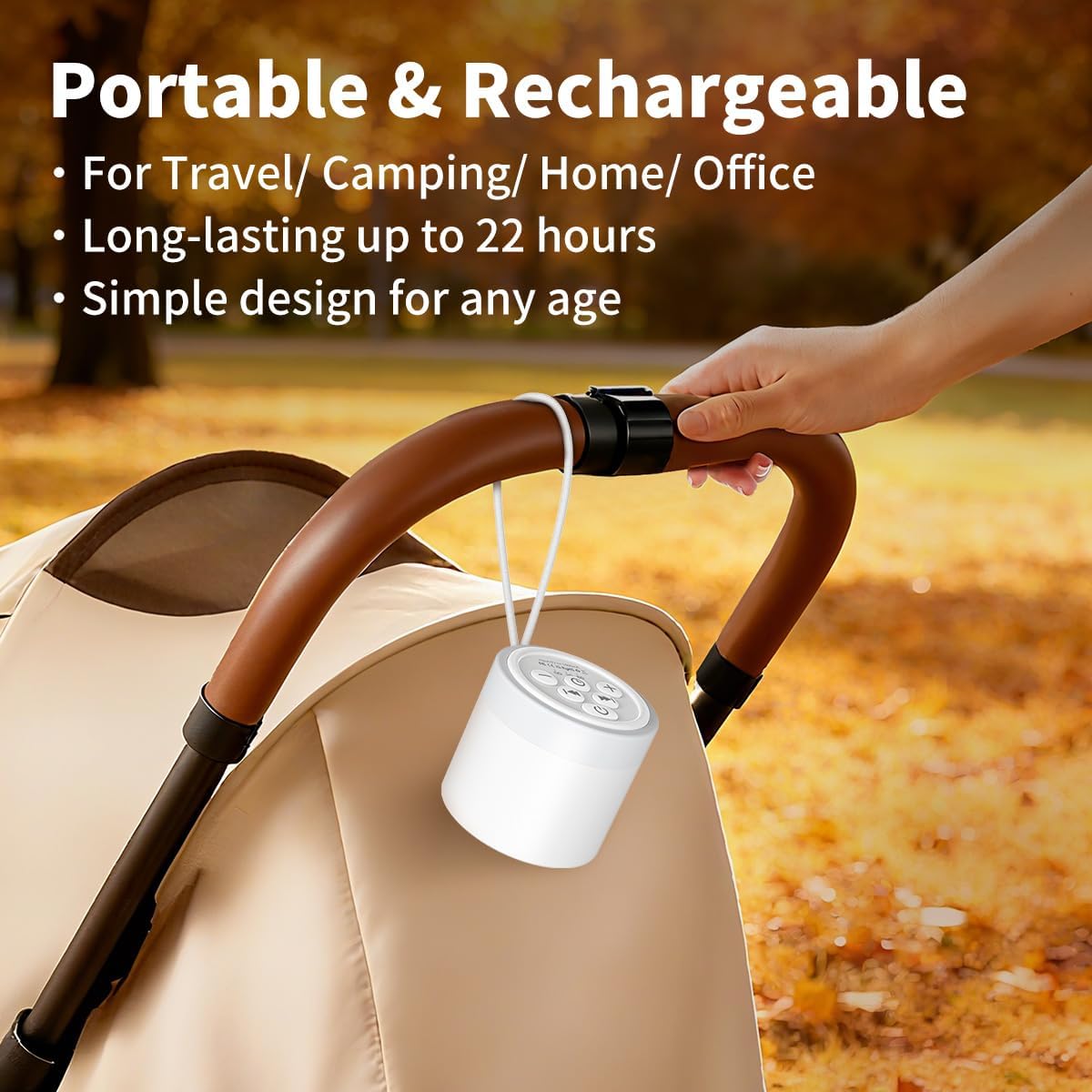 Sound Machine Mini - Portable White Noise Machine with 30 Soothing Sounds & Timers for Sleep