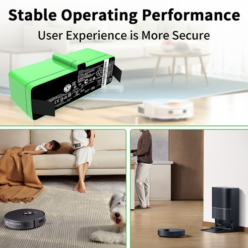 JTRGPEH Upgraded 6500mAh 1800Li Battery Replacement for iRobot Roomba 900 800 700 600 500 Series Compatible with Roomba 980 960 981 970 965 801 805 850 860 890 891 895 830 730 735 740 695 690 685 680
