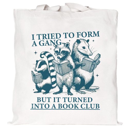 Mahrokh Cute Canvas Tote Bag with Pockets for Adults, Book Lovers Gifts - Mothers Day, Birthday Gifts for Book Lovers Women - Reading Accessories, Librarian, Bookish, Readers, Library Present