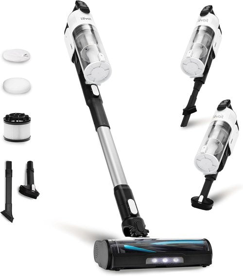 LEVOIT Cordless Vacuum Cleaner - Powerful Suction & Tangle-Resistant Design | 50-Minute Runtime, Lightweight & Versatile for Carpet & Hard Floors